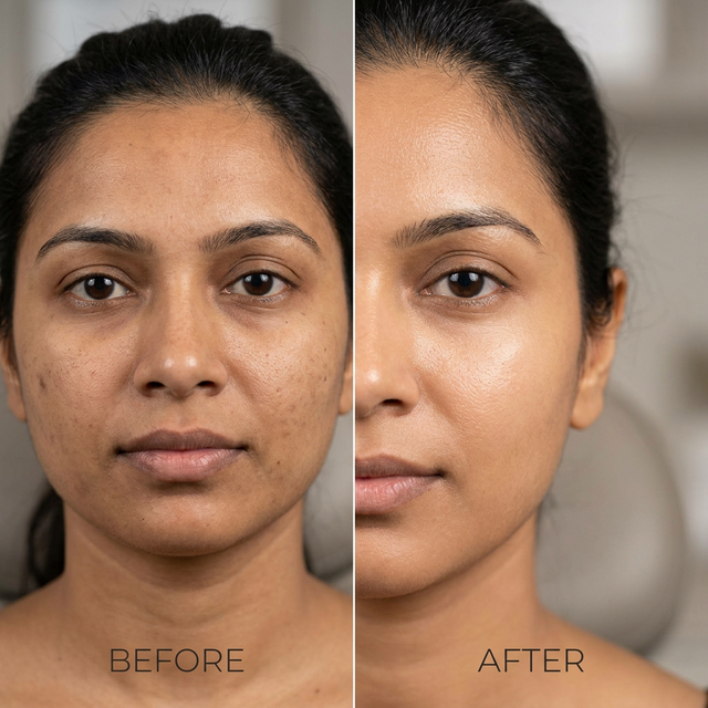 Skin Brightening Before and After