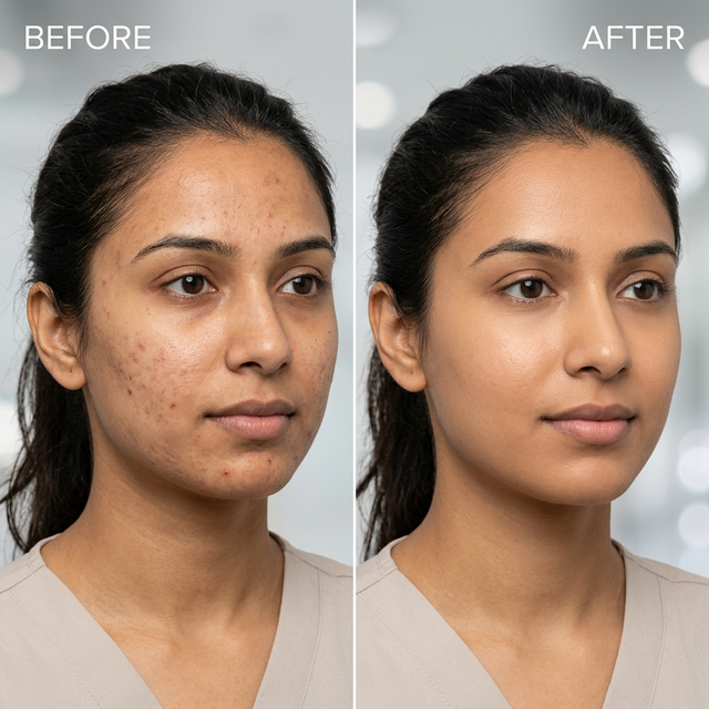 Skin Clearing Before and After